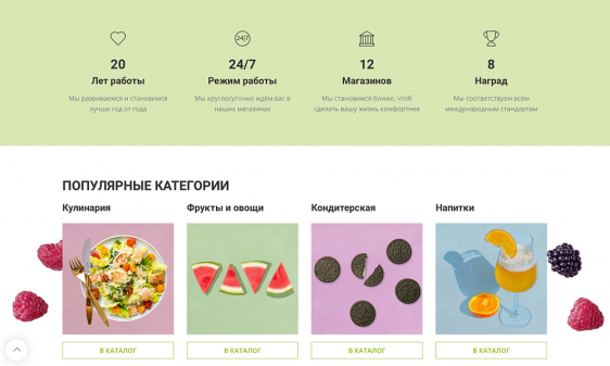 Интернет-магазин продуктов питания и доставки еды «Крайт: Продукты питания.Retail24» с конструктором Фото 24